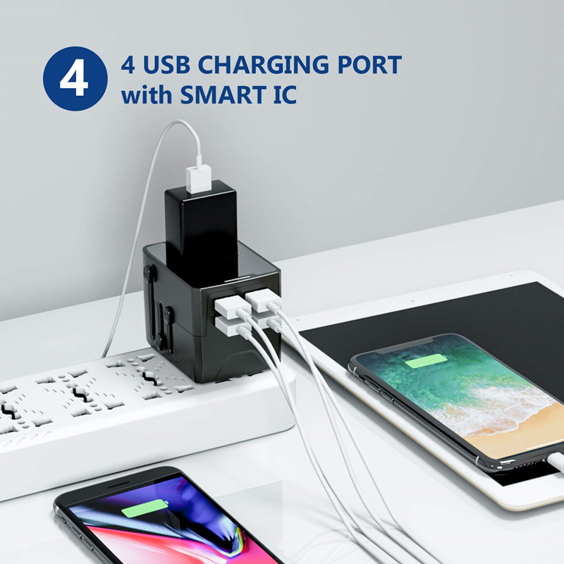 มันเป็นเรื่องจริงที่ใช้ในการเดินทางระหว่างประเทศพอร์ต USB สี่สำหรับ 150 ประเทศและภูมิภาคการเดินทางท่องเที่ยวอะแดปเตอร์ G-I F สหภาพยุโรป
